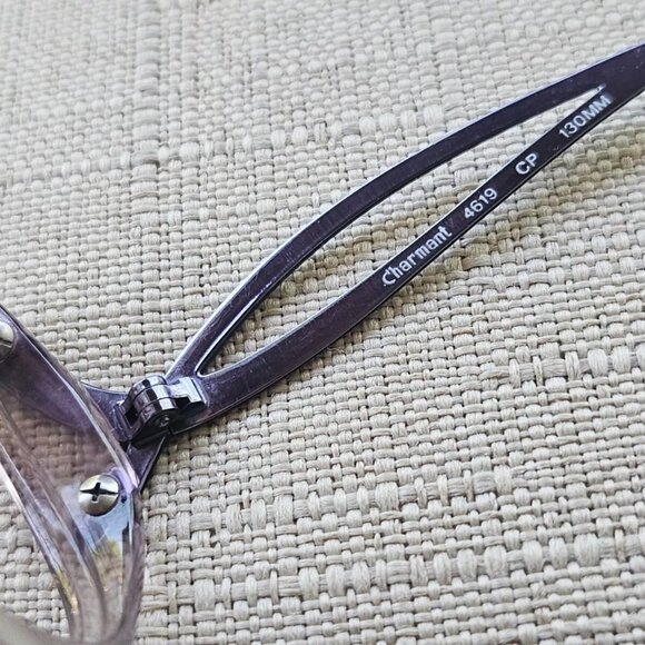 Charmant Women Eyeglasses/Sunglasses Frame Purple/Clear Tone Glasses Frame Japan - Picture 8 of 10